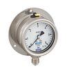 Bourdon tube pressure gauge Type 737 bottom connection stainless steel wall flange